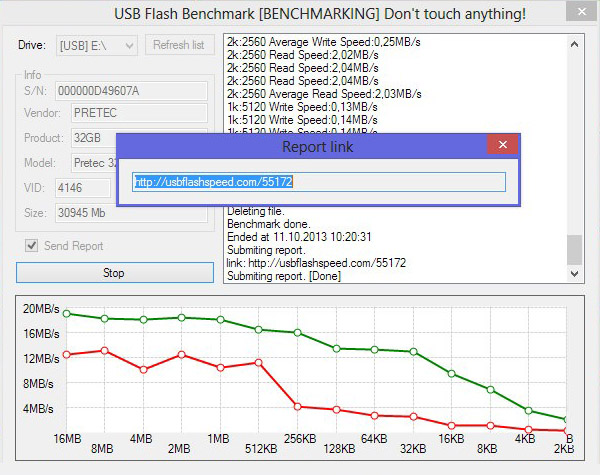 USB Flash Benchmark утилита для проверки скорости флешек